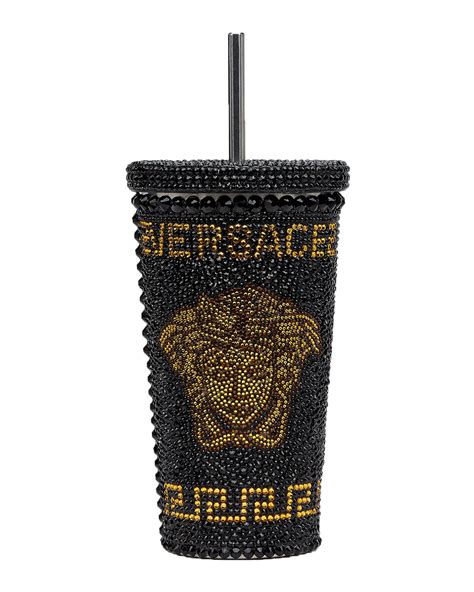 versace medusa studded travel mug